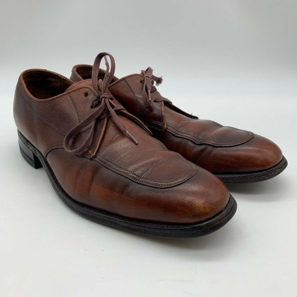 FLORSHEIM BROWN OXFORD MOC TOE TIE DRESS SHOES 8A‎ (NARROW) main image 4